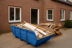 een afvalcontainer voor bij een verbouwing