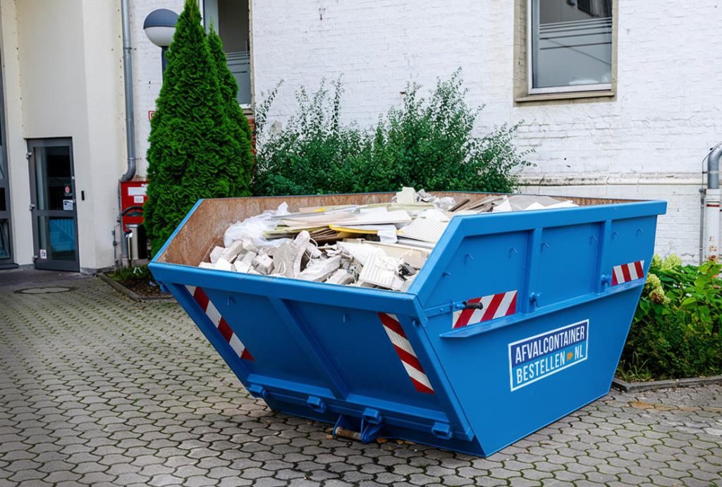 3m3 container met bouwafval