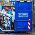 een 40 kuub gehuurde grofvuilcontainer