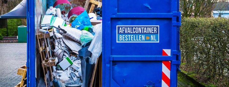 een 40 kuub gehuurde grofvuilcontainer