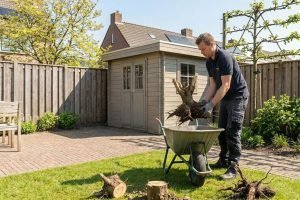 boomstronken afvoeren voorjaar tuin